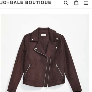 NWT LOFT FAUX SUEDE MOTO JACKET